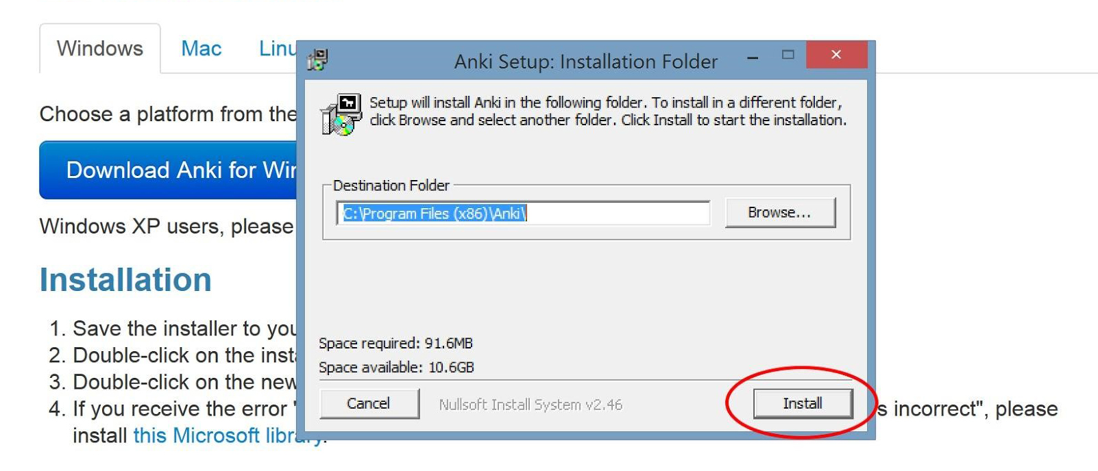 does anki work with windows 10 fluent forever revision card template word