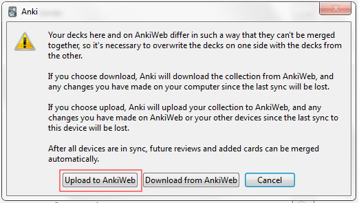 sync ankiweb to ankiapp